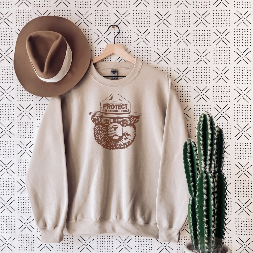 Smokey The Bear Protect Our National Parks Sweatshirt